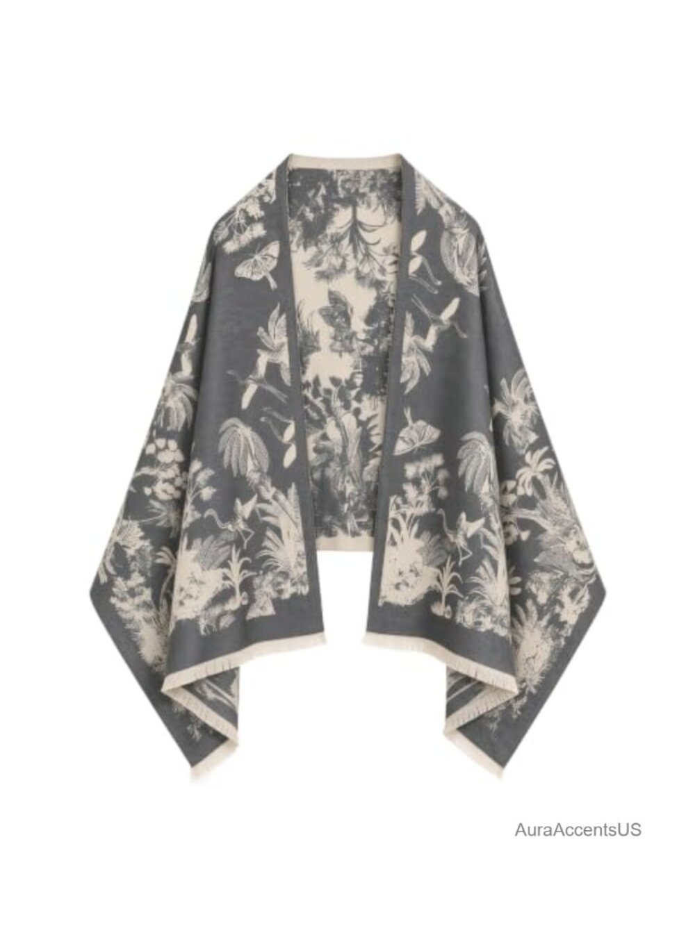 Pashmina Shawl Wrap for Women Reversible Floral Lightweight Scarf